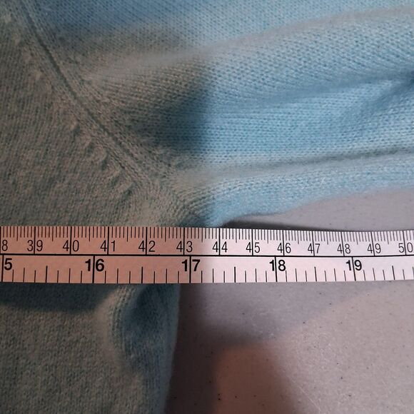 Cashmere Sweater Women's Size S Charter Club Luxury Light Blue Turtleneck - Picture 7 of 9